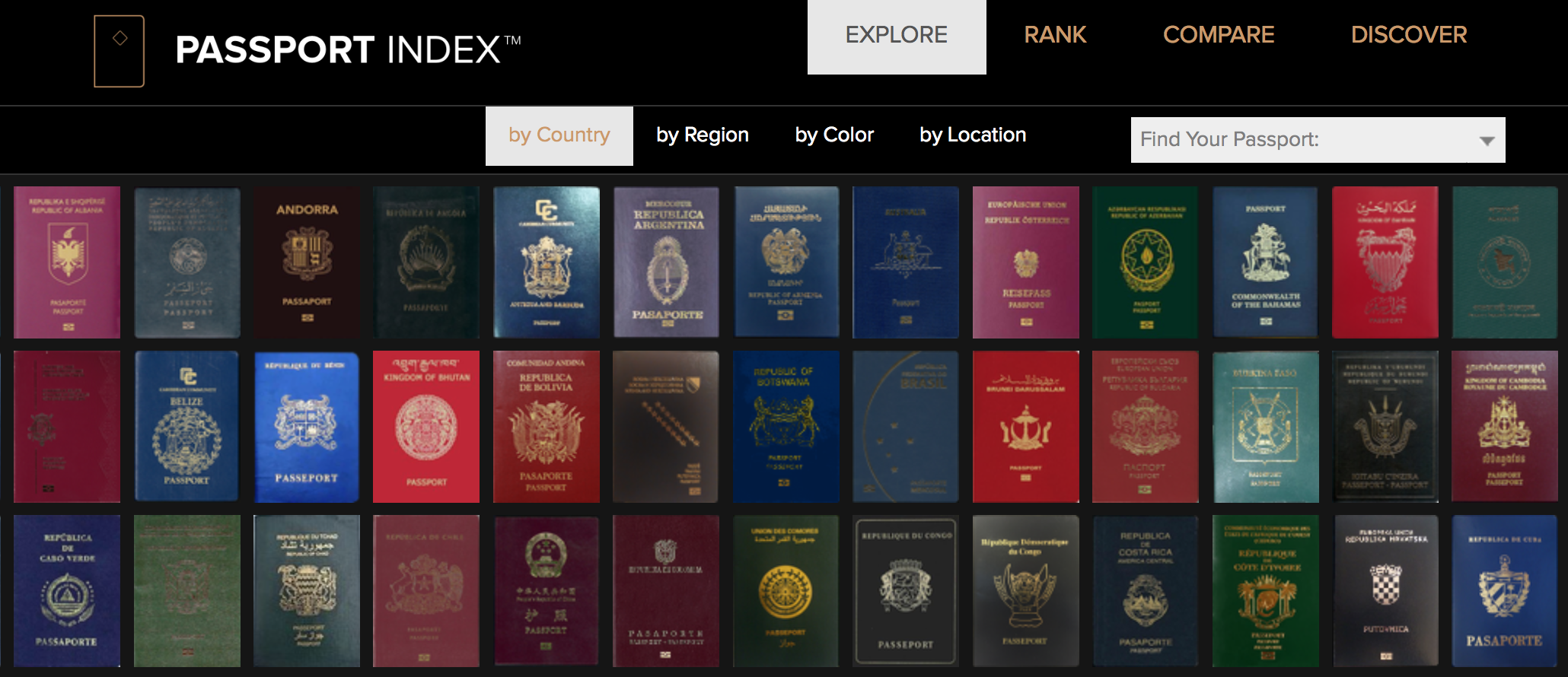 travel index passport